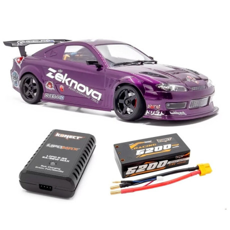 1/10 Drift OVER-D10 RWD RTR autó + akkumulátor és töltő