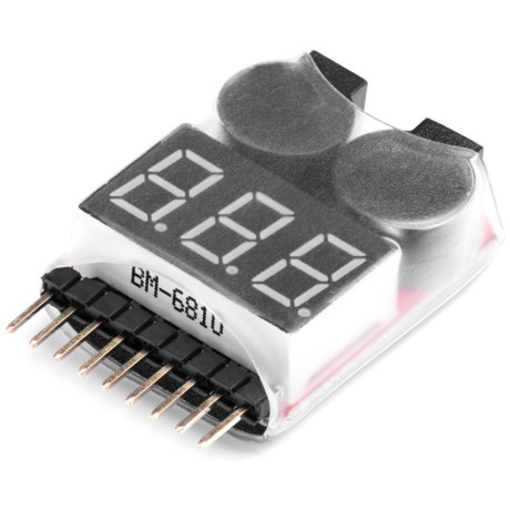 LiPo alarm 2-8S - hangos feszültségjeéző