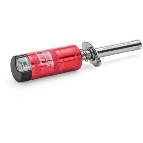 Alumínium izzító mérővel + 1800mAh akku (kék)