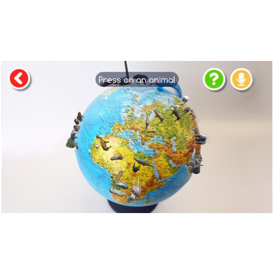 Alayskys Globe 25cm domborművel CZ, háttérvilágítással, interaktív alkalmazással