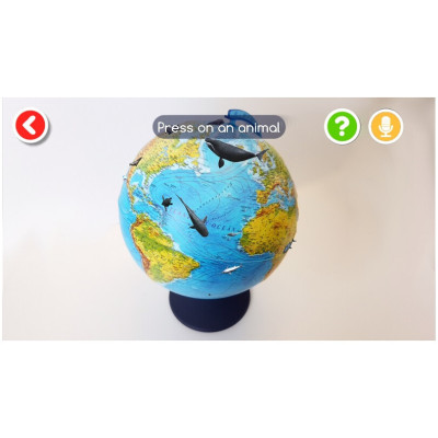Alayskys Globe 25cm domborművel CZ, háttérvilágítással, interaktív alkalmazással