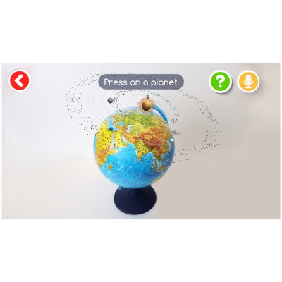 Alayskys Globe 25cm domborművel CZ, háttérvilágítással, interaktív alkalmazással