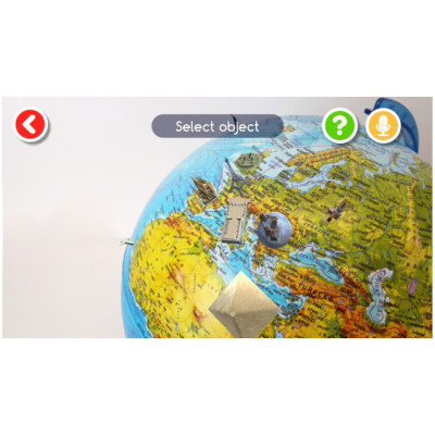 Alayskys Globe 25cm domborművel CZ, háttérvilágítással, interaktív alkalmazással