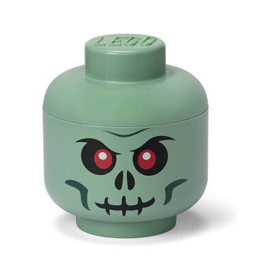 LEGO tárolófej kicsi - Csontváz zöld