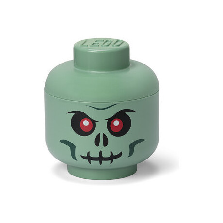 LEGO tárolófej kicsi - Csontváz zöld
