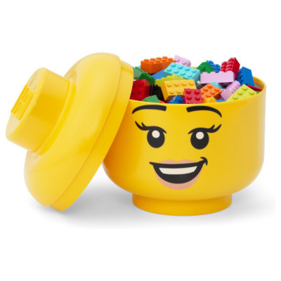 LEGO tárolófej kicsi - Csontváz zöld