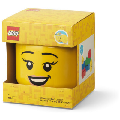 LEGO tárolófej nagy - csontváz zöld