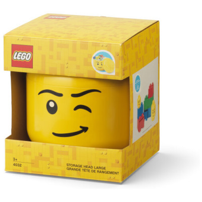 LEGO tárolófej (L méret) - fiú