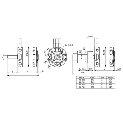 AXI 2808/24 V3 střídavý motor