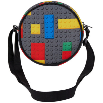 LEGO crossbody taška kulatá - Colorful Bricks