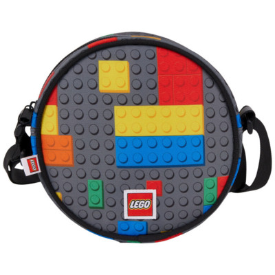LEGO crossbody taška kulatá - Colorful Bricks