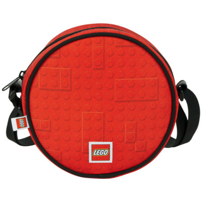 LEGO crossbody taška kulatá - Brick Dots Red