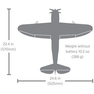 E-flite Micro P-47 Thunderbolt 0.625m BNF Basic AS3X+ SAFE Select