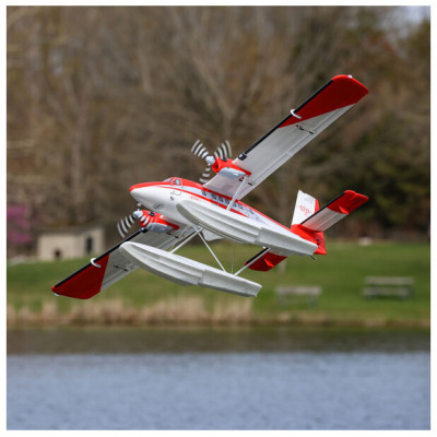 E-flite DHC-6 Twin Otter 1.4m AS3X+ SAFE Select BNF Basic, plováky