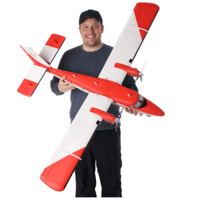 E-flite DHC-6 Twin Otter 1.4m AS3X+ SAFE Select BNF Basic, plováky