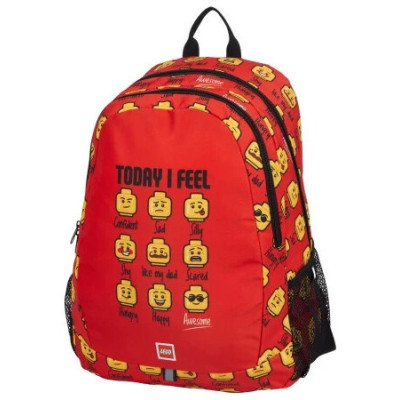 LEGO školní batoh - Minifigures Red Today I Feel