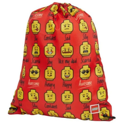 LEGO pytlík na přezůvky - Minifigures Red Today I Feel
