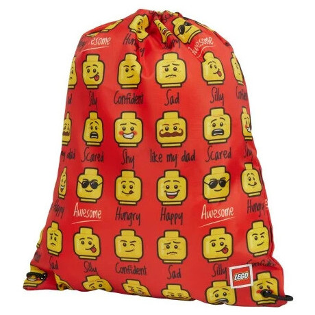 LEGO pytlík na přezůvky - Minifigures Red Today I Feel