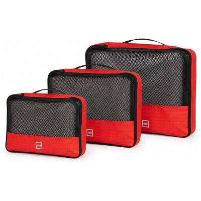 LEGO sada cestovních organizérů 3 ks - Brick Dots Red