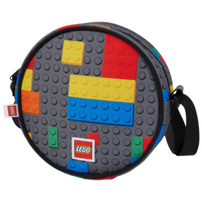 LEGO crossbody taška kulatá - Colorful Bricks