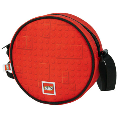 LEGO crossbody taška kulatá - Brick Dots Red