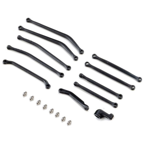 Axial sada táhel pro rozvor 107mm, páka serva: SCX30