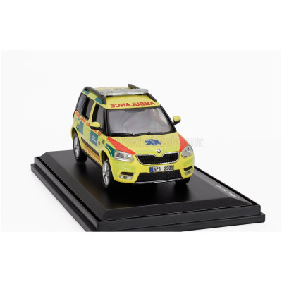 ABREX ŠKODA YETI SUV FACELIFT (RESTYLING) REGION 552 AMBULANCE 2013 - YELLOW GREEN 1/43