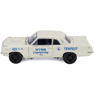 ACME MODELS PONTIAC TEMPEST SUPER DUTY WYNN ENGINEERING RACING 1963 - WHITE 1/18