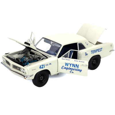 ACME MODELS PONTIAC TEMPEST SUPER DUTY WYNN ENGINEERING RACING 1963 - WHITE 1/18