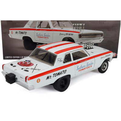 ACME MODELS DODGE CORONET AWB MR. TOMATO RACING 1965 - WHITE RED 1/18