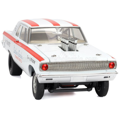 ACME MODELS DODGE CORONET AWB MR. TOMATO RACING 1965 - WHITE RED 1/18