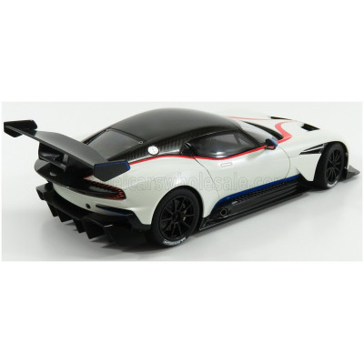 AUTOART ASTON MARTIN VULCAN COUPE 2015 - WHITE BLUE RED STRIPES 1/18