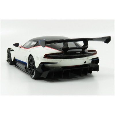 AUTOART ASTON MARTIN VULCAN COUPE 2015 - WHITE BLUE RED STRIPES 1/18
