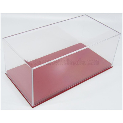 BBR MODELS VETRINA DISPLAY BOX BASE IN PELLE ROSSA - LEATHER BASE RED - Lungh.LENGHT cm 32.5 X Largh.WIDTH cm 16.5 X Alt.HEIGHT