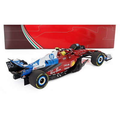 BBR MODELS FERRARI F1 SF-25 TEAM SCUDERIA FERRARI HP N 44 MIAMI GP 2025 LEWIS HAMILTON - POLYFOAM PACKAGING - RED BLUE WHITE