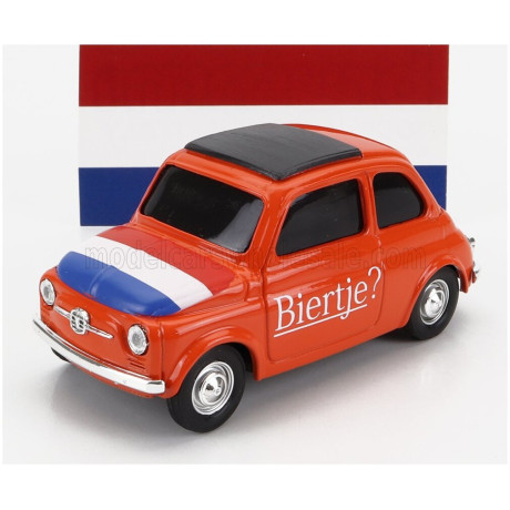 BRUMM FIAT 500 OLANDA biertje ? - T'is hier fantastisch - ORANGE 1/43