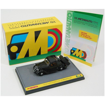 BRUMM FIAT 500A TOPOLNO 1 SERIES A METANO - 10th METANAUTO 2007 - BLACK 1/43