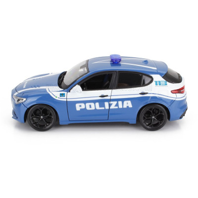 BURAGO ALFA ROMEO STELVIO POLIZIA 2017 - LIGHT BLUE 1/24