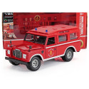 BURAGO LAND ROVER DEFENDER MKII VIGILI DEL FUOCO 1995 - RED WHITE 1/24