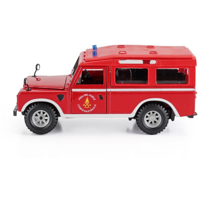 BURAGO LAND ROVER DEFENDER MKII VIGILI DEL FUOCO 1995 - RED WHITE 1/24