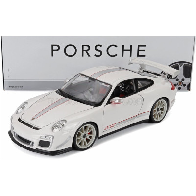 BURAGO PORSCHE 911 997-2 GT3 RS 4.0 COUPE 2012 - WHITE SILVER 1/18