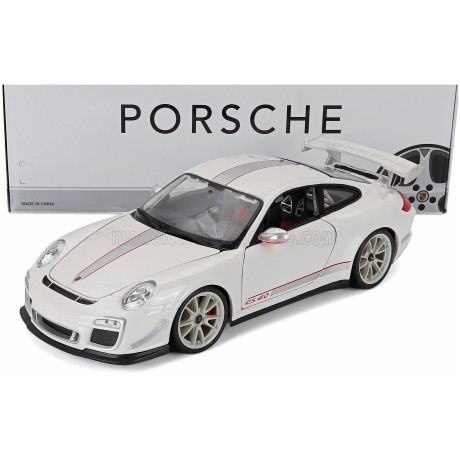 BURAGO PORSCHE 911 997-2 GT3 RS 4.0 COUPE 2012 - WHITE SILVER 1/18