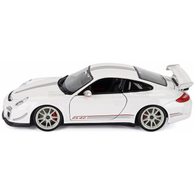 BURAGO PORSCHE 911 997-2 GT3 RS 4.0 COUPE 2012 - WHITE SILVER 1/18