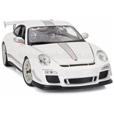 BURAGO PORSCHE 911 997-2 GT3 RS 4.0 COUPE 2012 - WHITE SILVER 1/18