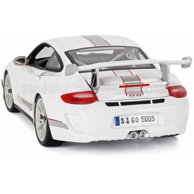 BURAGO PORSCHE 911 997-2 GT3 RS 4.0 COUPE 2012 - WHITE SILVER 1/18