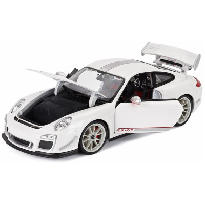 BURAGO PORSCHE 911 997-2 GT3 RS 4.0 COUPE 2012 - WHITE SILVER 1/18