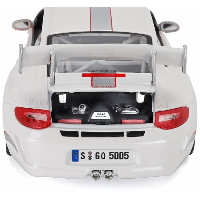 BURAGO PORSCHE 911 997-2 GT3 RS 4.0 COUPE 2012 - WHITE SILVER 1/18