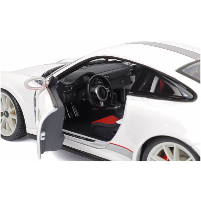 BURAGO PORSCHE 911 997-2 GT3 RS 4.0 COUPE 2012 - WHITE SILVER 1/18