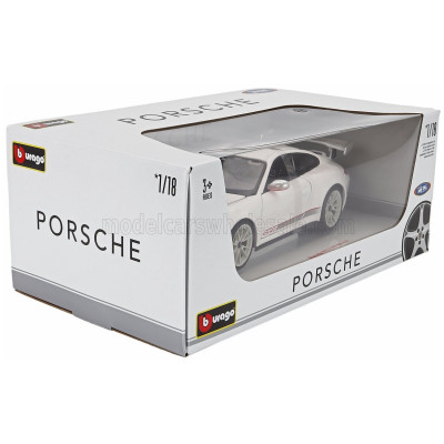 BURAGO PORSCHE 911 997-2 GT3 RS 4.0 COUPE 2012 - WHITE SILVER 1/18