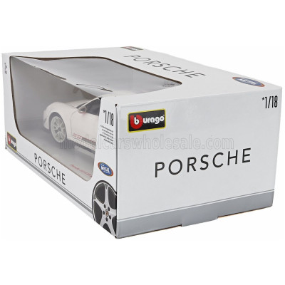 BURAGO PORSCHE 911 997-2 GT3 RS 4.0 COUPE 2012 - WHITE SILVER 1/18